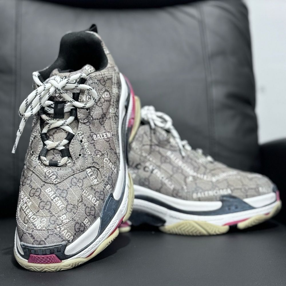 Balenciaga Triple S GG Monogram Sneakers Men Designer Chunky Shoes